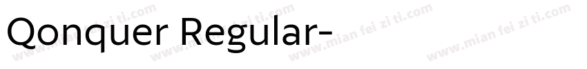 Qonquer Regular字体转换